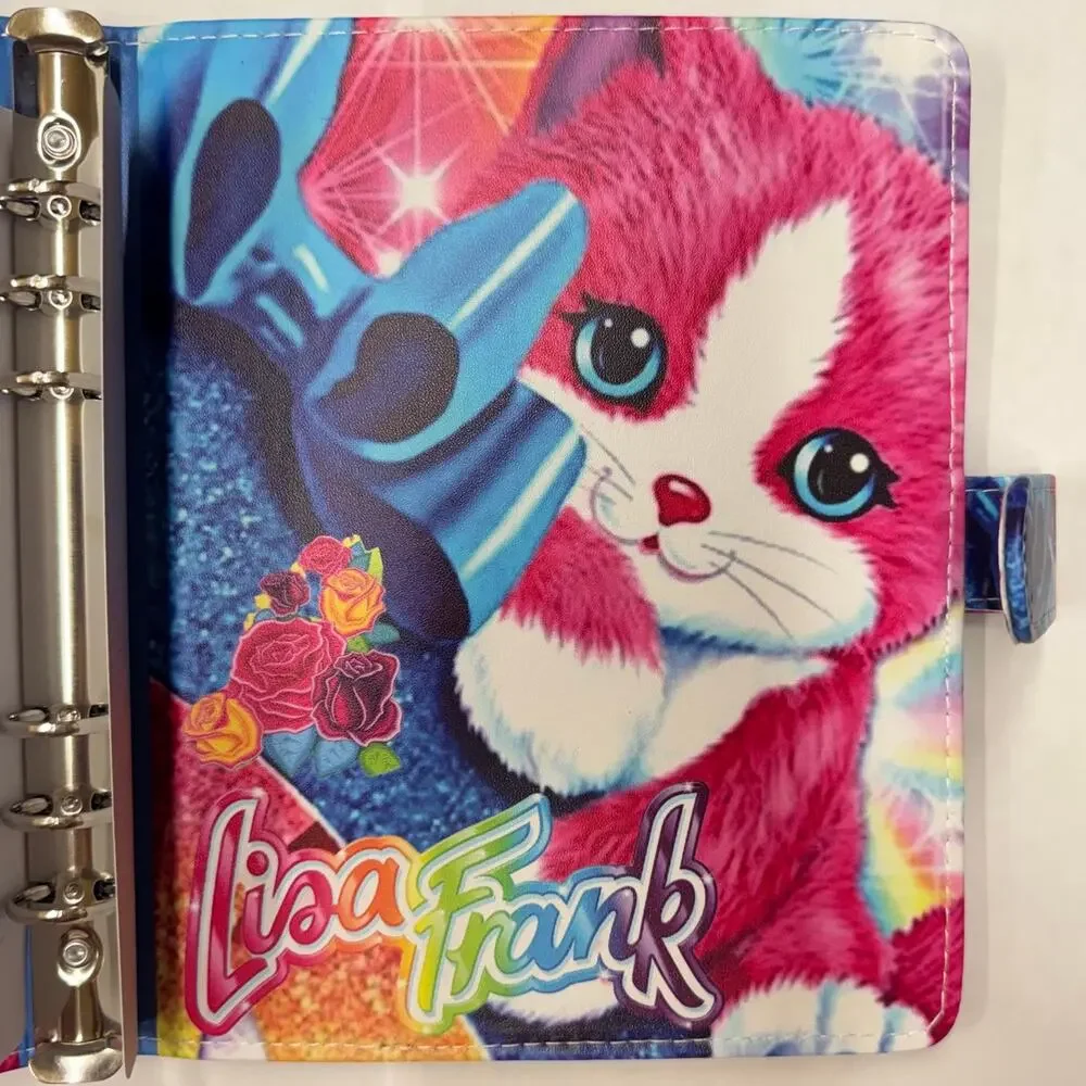 Lisa Frank Cat A5 Binder with printed paper